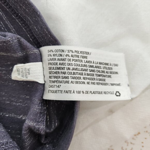 Glitter striped Lavendar Girls Long Sleeved Top w/ Puffed Sleeves - Picture 7 of 8